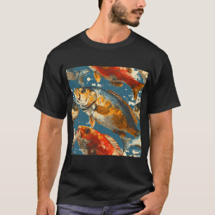 Fisch Kunst Farbe Klassisch Vintage - F02 T-Shirt