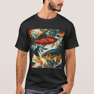 Fisch Kunst Farbe Klassisch Vintage - F03 T-Shirt