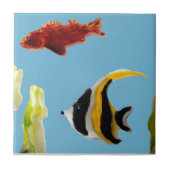 Fisch-Kunstschwimmen im Meer Fliese (Vorderseite)