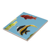 Fisch-Kunstschwimmen im Meer Fliese (Seite)