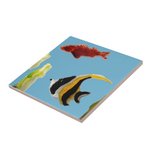 Fisch-Kunstschwimmen im Meer Fliese (Seite)