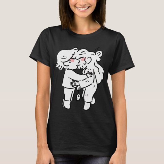 Fisch Kuss T-Shirt (Vorderseite)
