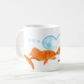 Fisch-Kuss-Tasse personifizieren Kundenbezogenheit Kaffeetasse (Vorderseite Links)