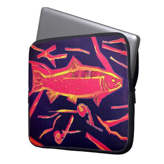 Fisch Laptopschutzhülle (Vorderseite Links)