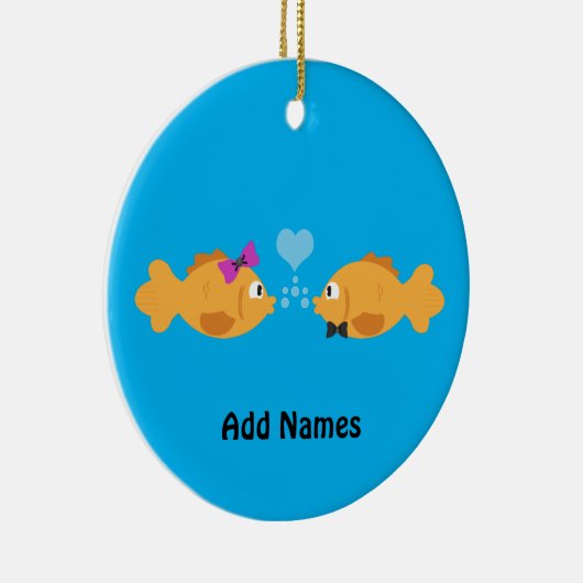 Fisch-Liebe Keramik Ornament (Rechts)