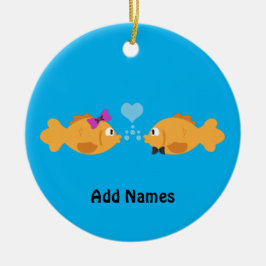 Fisch-Liebe Keramik Ornament