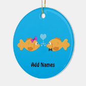 Fisch-Liebe Keramik Ornament (Links)