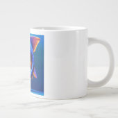 Fisch-Logo-Tasse | Süßes und minimalistisches aqua Jumbo-Tasse (Rechts)