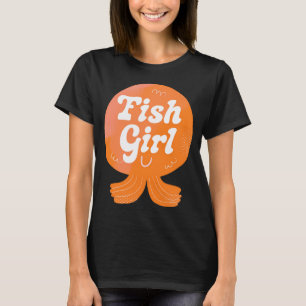 Fisch Mädchen Abzeichen T-Shirt