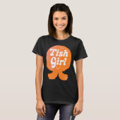 Fisch Mädchen Abzeichen T-Shirt (Vorne ganz)