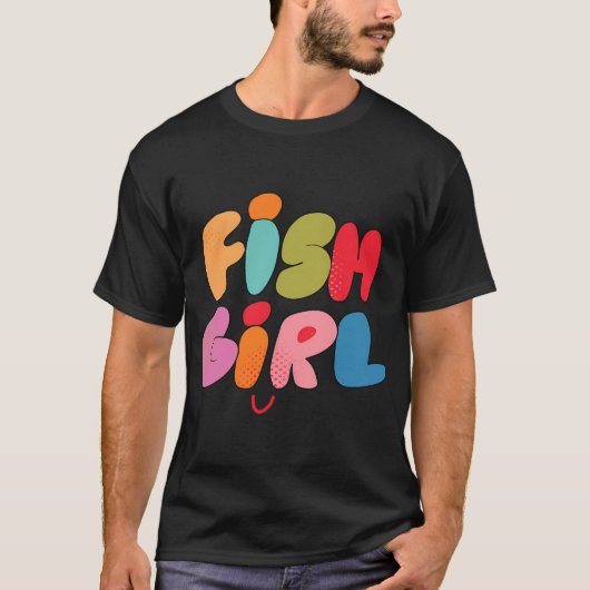 Fisch Mädchen (Lila) T-Shirt (Vorderseite)