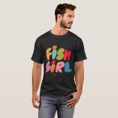 Fisch Mädchen (Lila) T-Shirt (Vorne ganz)