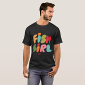 Fisch Mädchen (Pink) T-Shirt (Vorne ganz)