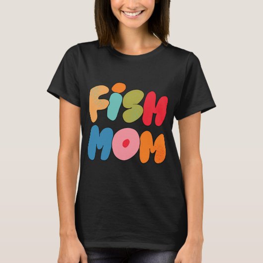 Fisch-Mama (Lila) T-Shirt (Vorderseite)