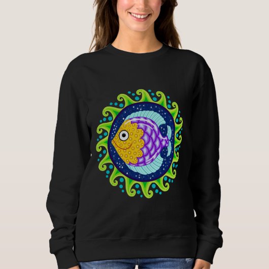 Fisch Mandala Sweatshirt (Vorderseite)