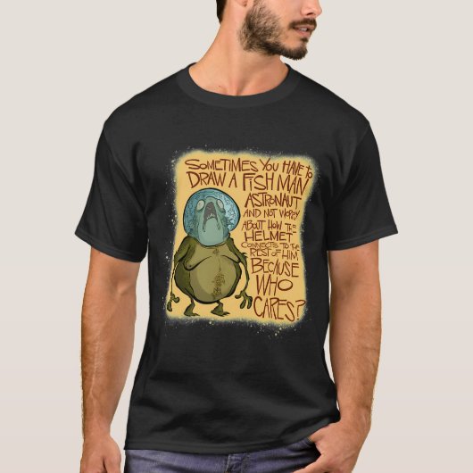 Fisch-Mann-Astronaut T-Shirt (Vorderseite)