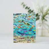 Fisch & Mehr Fisch Postkarte (Stehend Vorderseite)