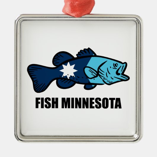 Fisch Minnesota Ornament Aus Metall (Vorne)