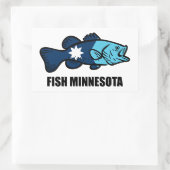 Fisch Minnesota Rechteckiger Aufkleber (Tasche)