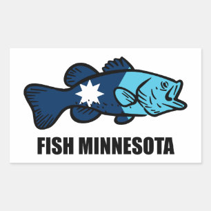Fisch Minnesota Rechteckiger Aufkleber