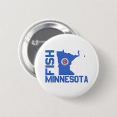 Fisch Minnesota Staat Kontur Button (Vorne & Hinten)
