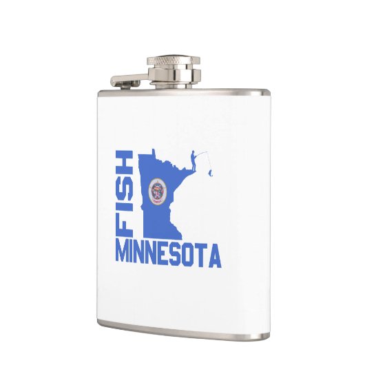 Fisch Minnesota Staat Kontur Flachmann (Links)