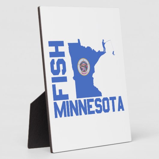 Fisch Minnesota Staat Kontur Fotoplatte (Seite)