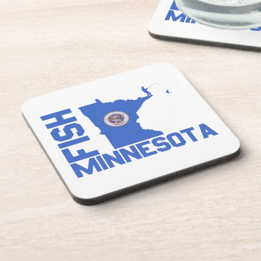 Fisch Minnesota Staat Kontur Getränkeuntersetzer (Linke Seite)