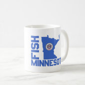 Fisch Minnesota Staat Kontur Kaffeetasse (VorderseiteRechts)