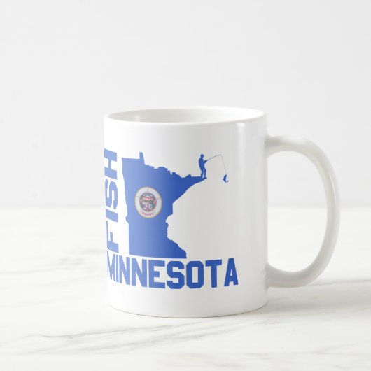 Fisch Minnesota Staat Kontur Kaffeetasse (Rechts)