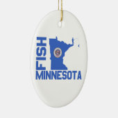 Fisch Minnesota Staat Kontur Keramik Ornament (Rechts)