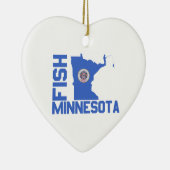 Fisch Minnesota Staat Kontur Keramikornament (Rechts)