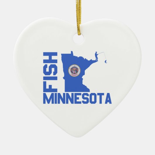 Fisch Minnesota Staat Kontur Keramikornament (Vorne)