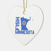Fisch Minnesota Staat Kontur Keramikornament (Links)