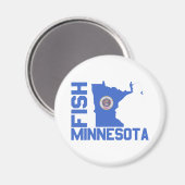 Fisch Minnesota Staat Kontur Magnet (Vorderseite/Rückseite)
