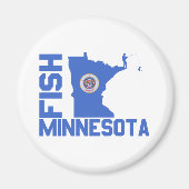 Fisch Minnesota Staat Kontur Magnet (Vorne)