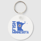 Fisch Minnesota Staat Kontur Schlüsselanhänger (Vorderseite)