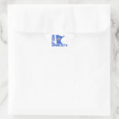 Fisch Minnesota Staat Kontur Stern-Aufkleber (Tasche)