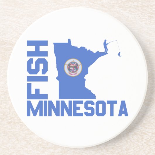 Fisch Minnesota Staat Kontur Untersetzer (Vorne)