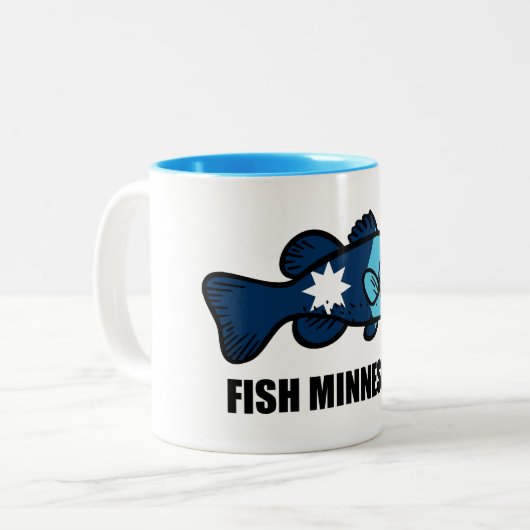 Fisch Minnesota Zweifarbige Tasse (Vorderseite Links)