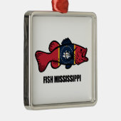 Fisch Mississippi Ornament Aus Metall (Rechts)