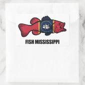Fisch Mississippi Rechteckiger Aufkleber (Tasche)