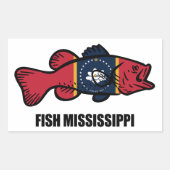 Fisch Mississippi Rechteckiger Aufkleber (Vorderseite)