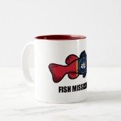 Fisch Mississippi Zweifarbige Tasse (Vorderseite Links)