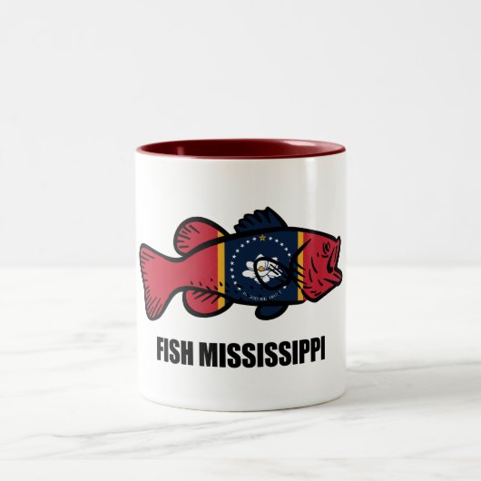 Fisch Mississippi Zweifarbige Tasse (Mittel)