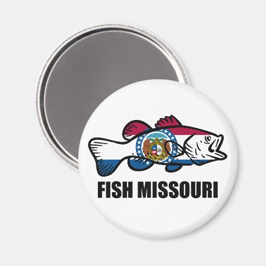 Fisch Missouri Magnet (Vorderseite/Rückseite)