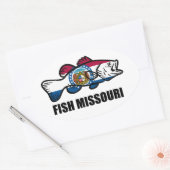 Fisch Missouri Ovaler Aufkleber (Umschlag)