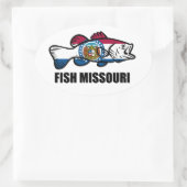 Fisch Missouri Ovaler Aufkleber (Tasche)