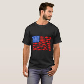 Fisch mit Angelrute T-Shirt (Vorne ganz)