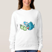 Fisch mit Banknote Sweatshirt (Vorderseite)
